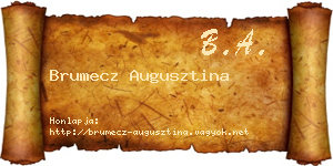 Brumecz Augusztina névjegykártya